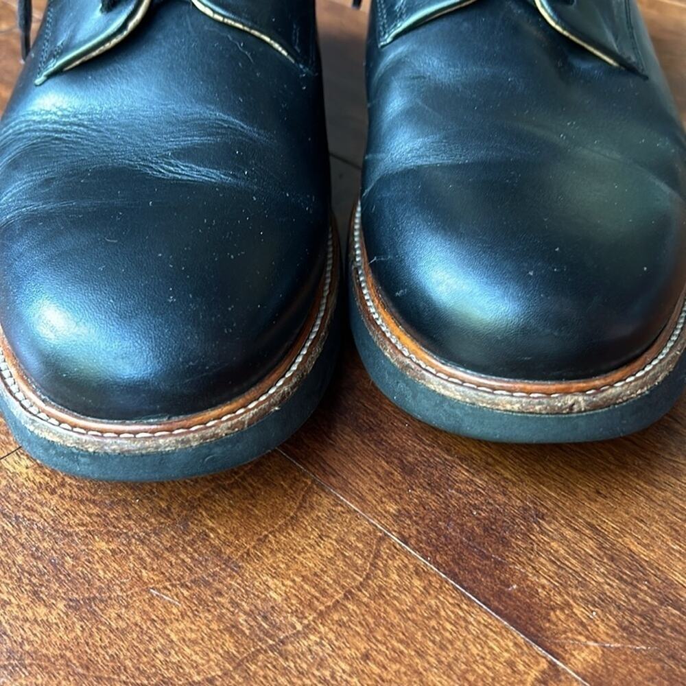 Samuel Hubbard Founder Classic Men’s Oxford Work Shoes, Black Leather, Size 10.5 - Picture 6 of 16